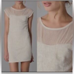 Free People Cream Lace Overlay